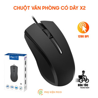 Chuột văn phòng có dây X2 1200 DPI USB chuột máy tính giá rẻ phù hợp cho học sinh sinh viên nhân viên văn phòng