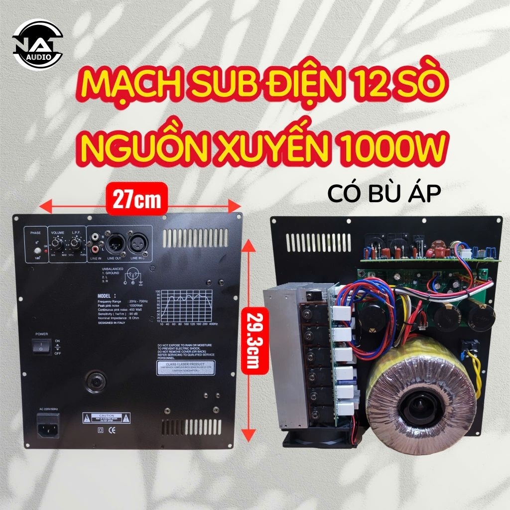 Mạch Sub điện 12 sò nhập khẩu CN Có sò thúc ráp loa sub điện 40 , 50