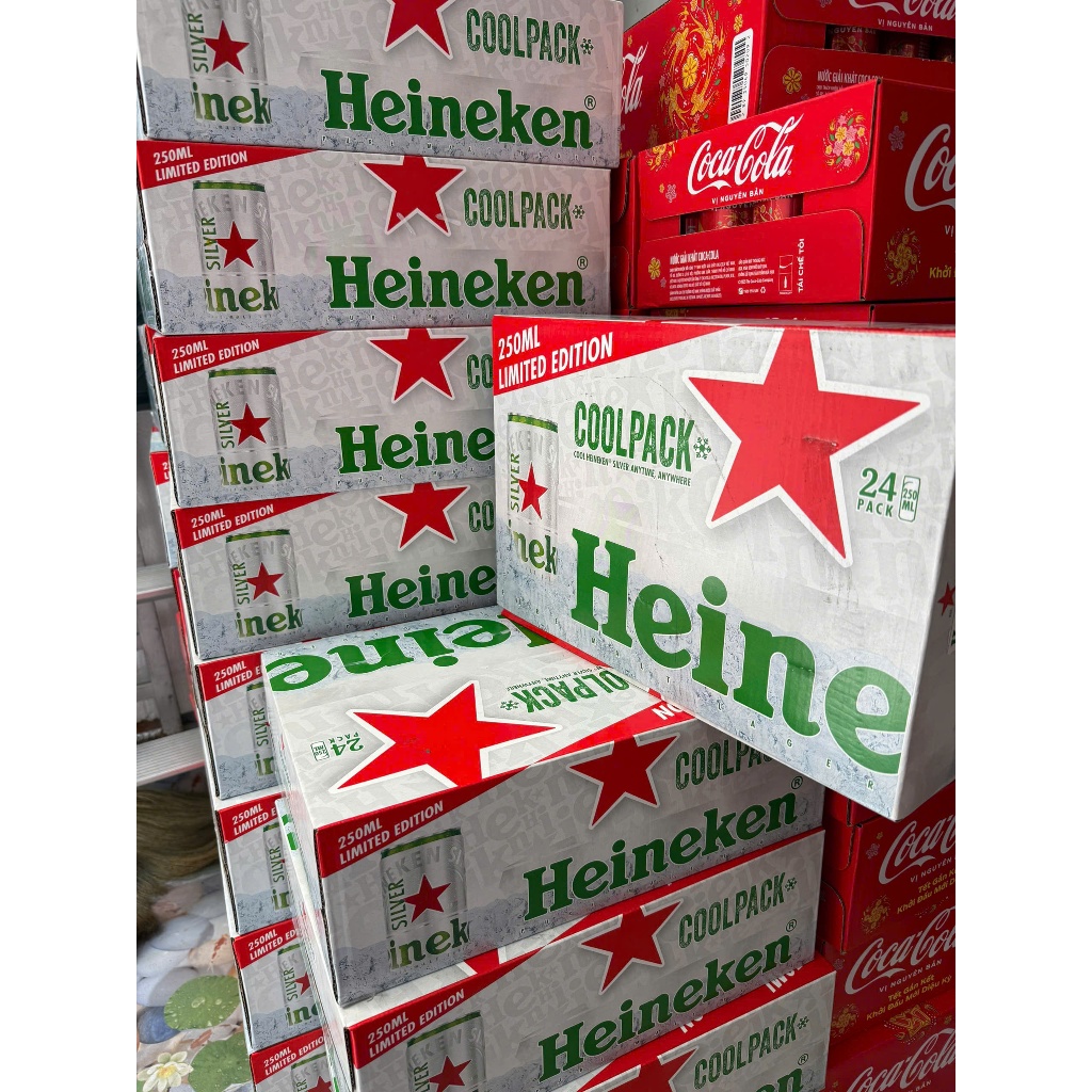 Thùng 24 lon Bia Heineken Silver 250ml