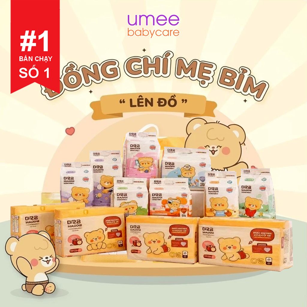 Tã/ Bỉm MAMOGOM hữu cơ cao cấp công nghệ Hàn Quốc dán/ quần đủ size S62/M52/M48/L44/XL40/XXL38 -Umee Babycare