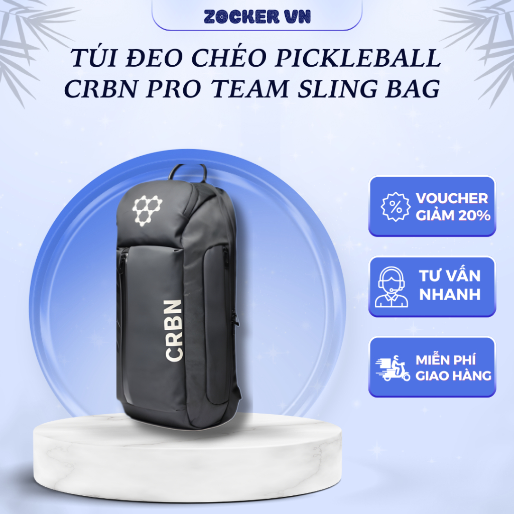 Túi Đeo Chéo Pickleball CRBN Pro Team Sling Bag Chính Hãng – Nhẹ, Tiện Dụng, Đựng Vợt & Phụ Kiện