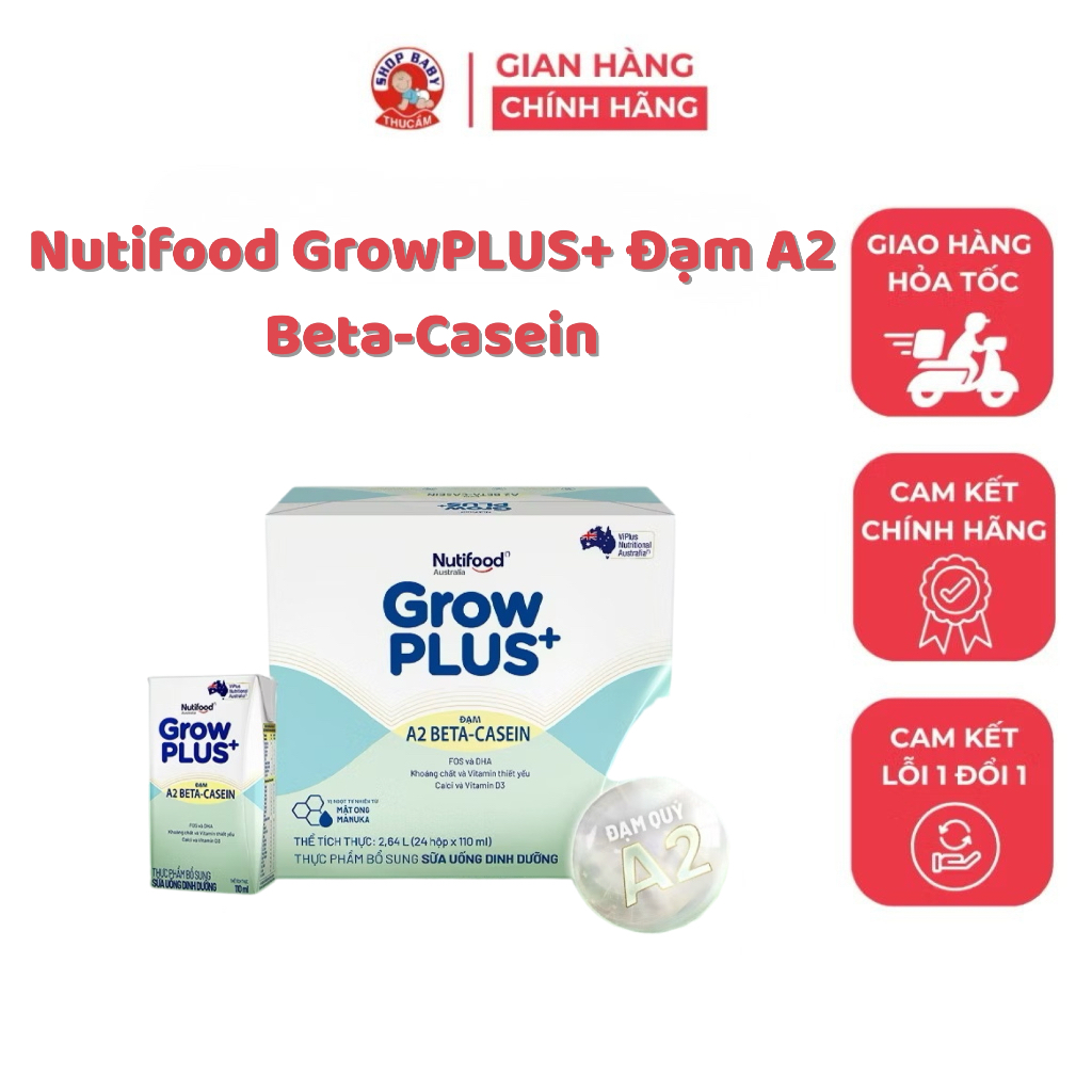 Nutifood GrowPLUS+ Đạm A2 Beta-Casein
