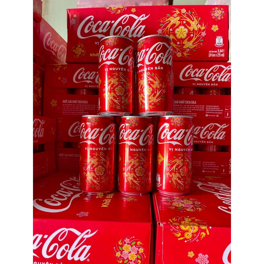 Thùng 24 lon nước ngọt Coca Cola 235ml