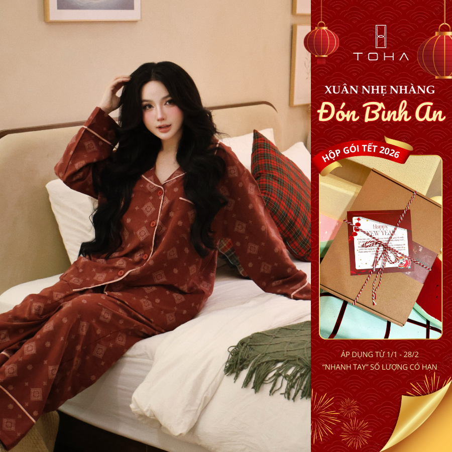[BST GIÁNG SINH] TOHA Homewear Set Pijama Unisex Form Rộng Mặc Nhà Dễ Thương - Winter Calm Set