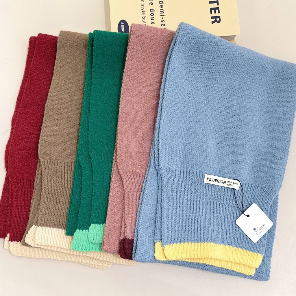 Khăn Choàng, Khăn Quàng Cổ KC150 Len Đi Lạnh, Mùa Đông Trơn Phù Hợp Nam Nữ Lissu (Có Đóng Hộp)