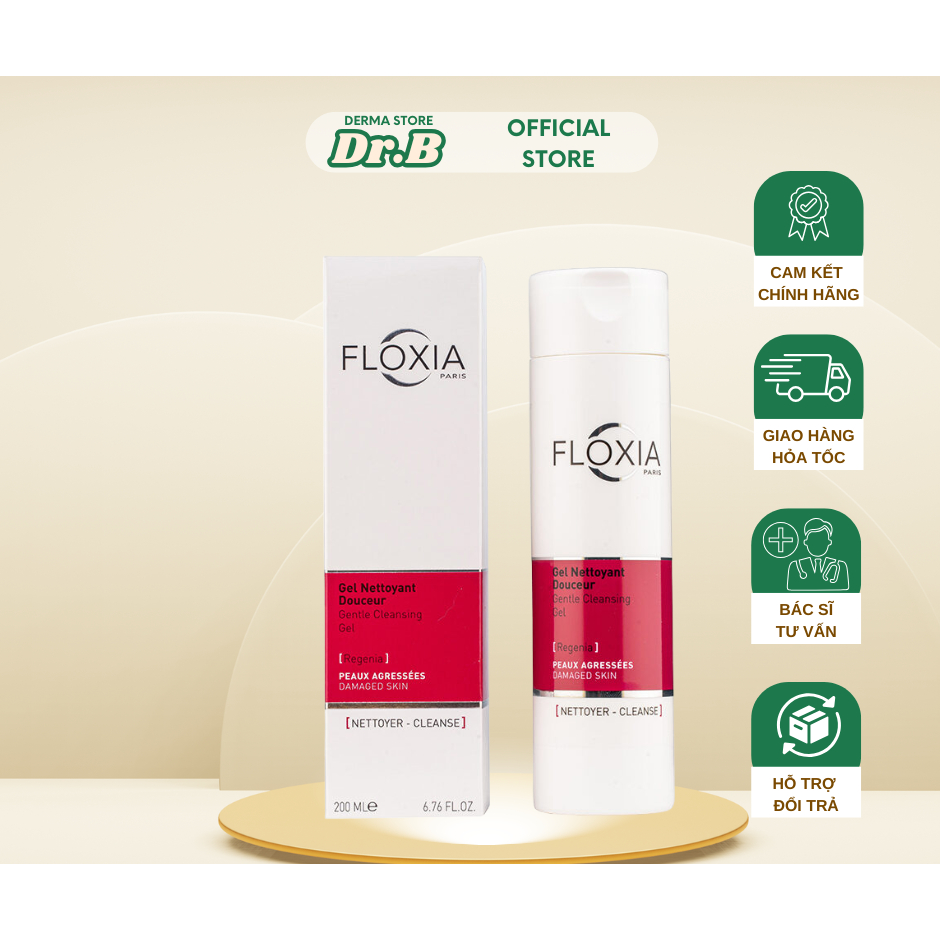 Sữa rửa mặt Floxia Regenia Gentle Cleansing Gel Damage Skin dành cho da nhạy cảm