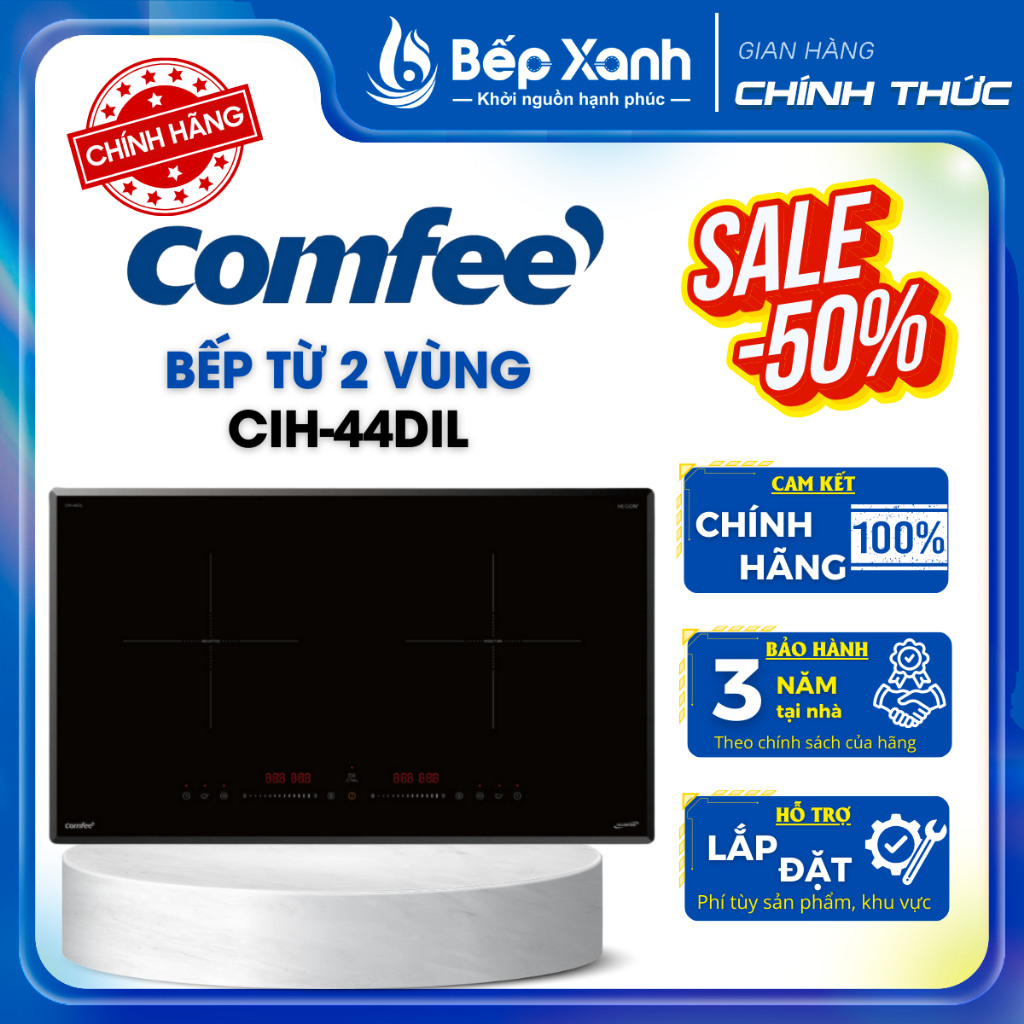 [CHÍNH HÃNG] Bếp từ đôi âm Comfee CIH-44DIL - 4400W