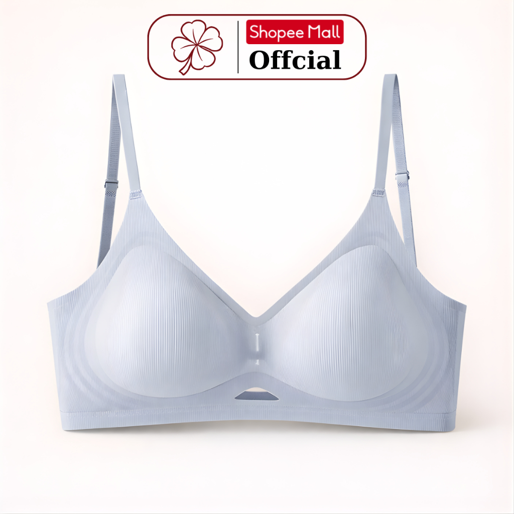 Áo Ngực Áo Bra Hỗ Trợ Nâng Ngực, Áo Lót Không Gọng Có Mút Độn Ngực Tạo Khe CLOVER - 9736