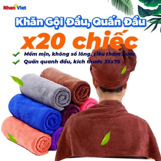 Combo 20 Khăn gội đầu Spa Salon 35x75cm, khăn làm nail dày mềm thấm nước tốt (loại 1)