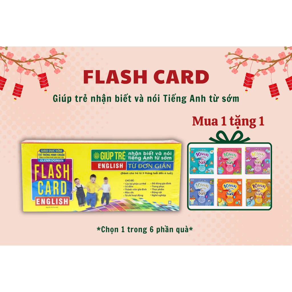 Sách - Flashcard English - từ đơn giản (hộp thẻ)