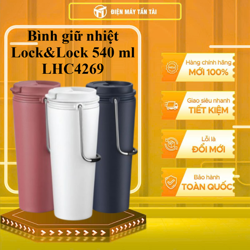 LHC4269NVY/LHC4269WHT - Bình giữ nhiệt Lock&Lock 540 ml LHC4269 - GIAO TOÀN QUỐC