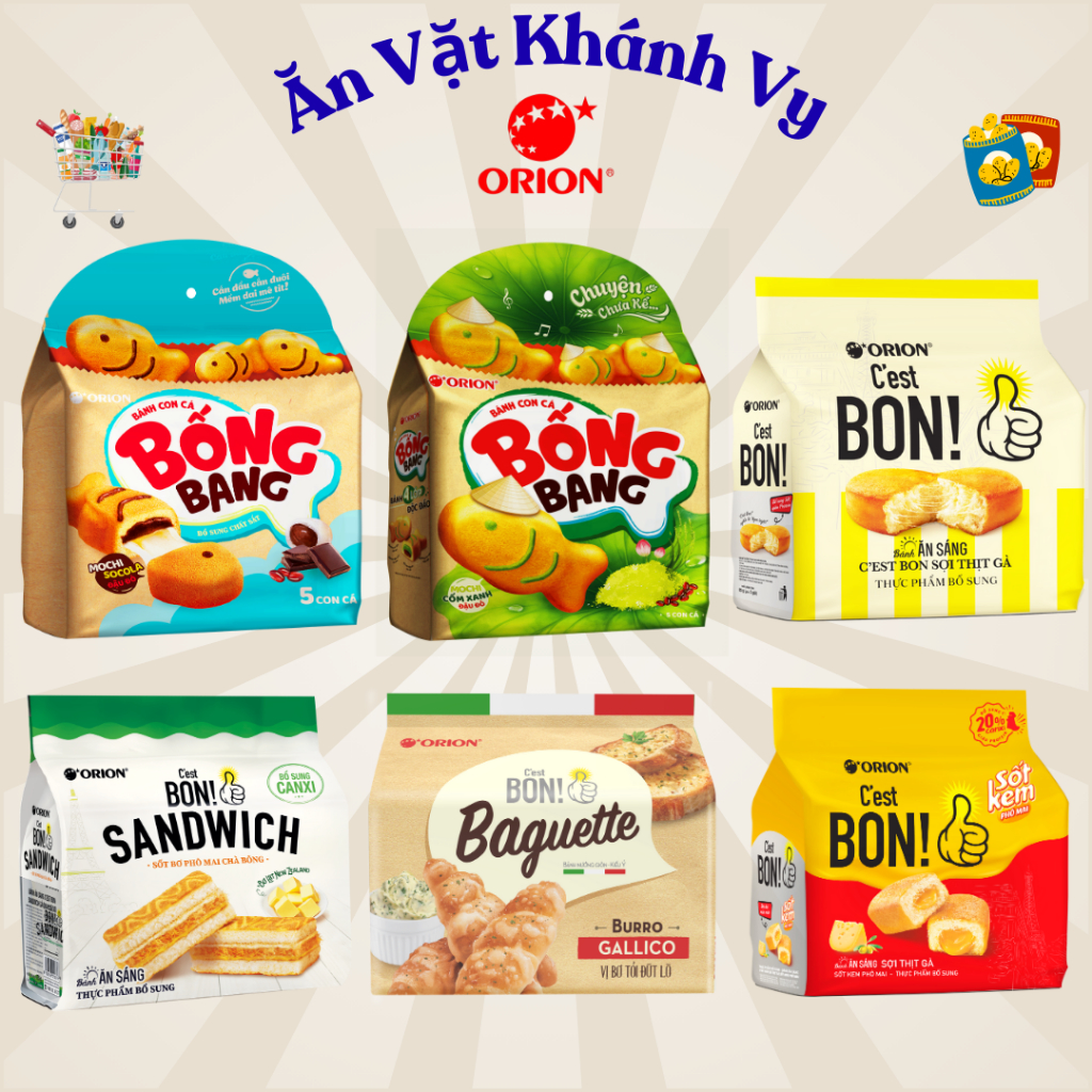 Bánh ăn sáng Cest Bon Orion đủ vị gói nhỏ tiện lợi - HÀNG CHÍNH HÃNG