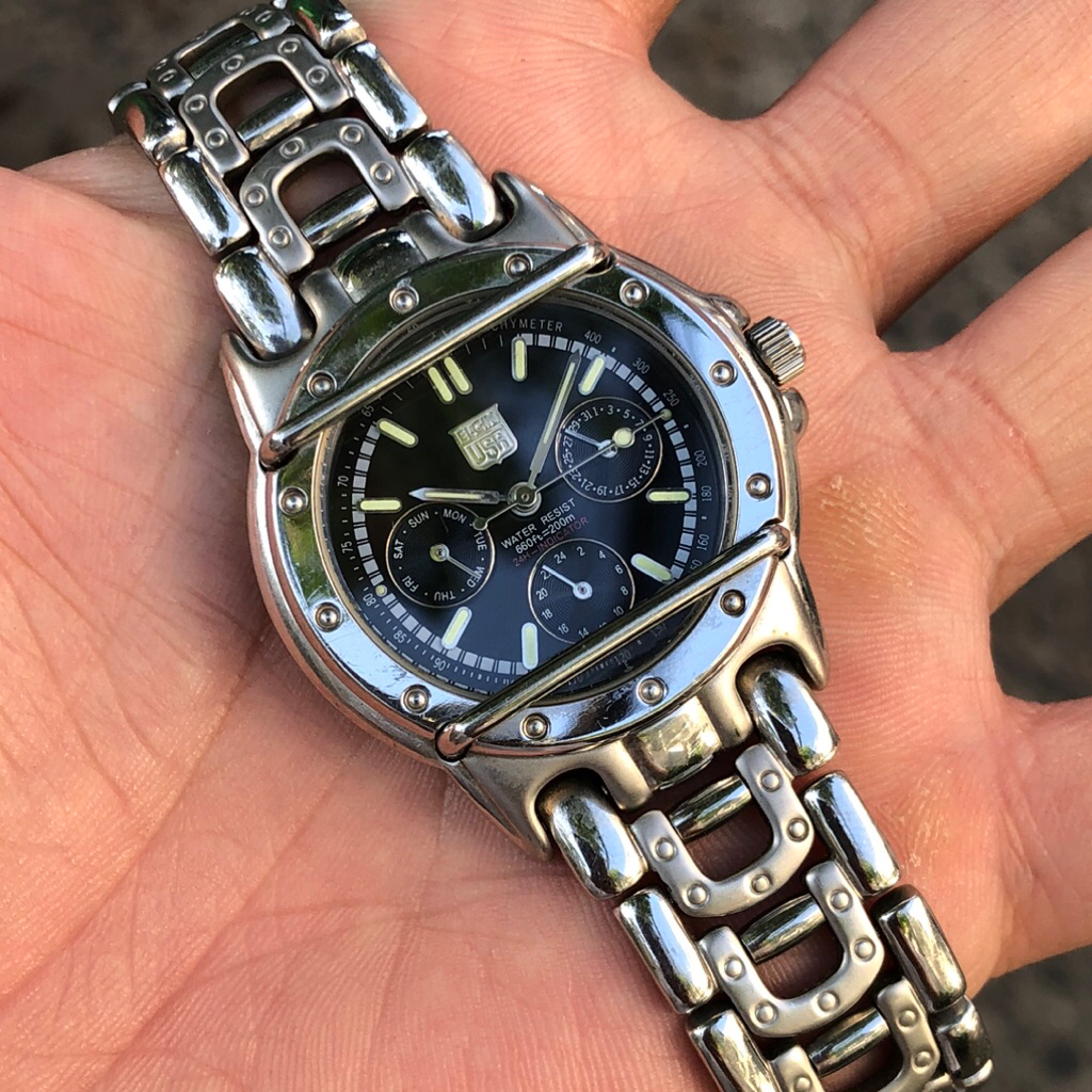 Đồng hồ Nam Elgin Usa 6kim dây xương cá độc lạ