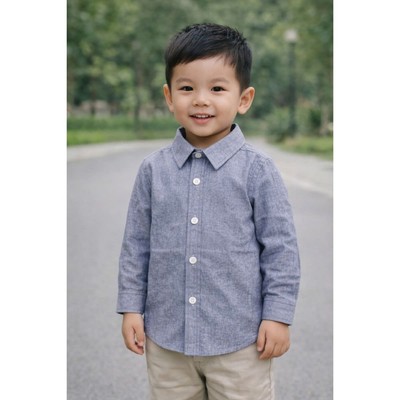 LULLABY - NH565M - ÁO SƠ MI DÀI TAY BÉ TRAI