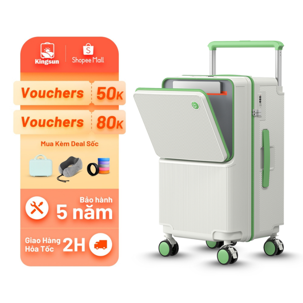 Vali Kéo Thanh Kéo Mở Rộng M09 Size 20/26 Có Ngăn Mở Phía Trước Chất Liệu Nhựa ABS+PC Cao Cấp