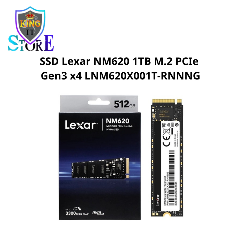 SSD 512GB  hiệu Lexar NM620 M.2 PCIe Gen3 x4 - hàng chính hãng