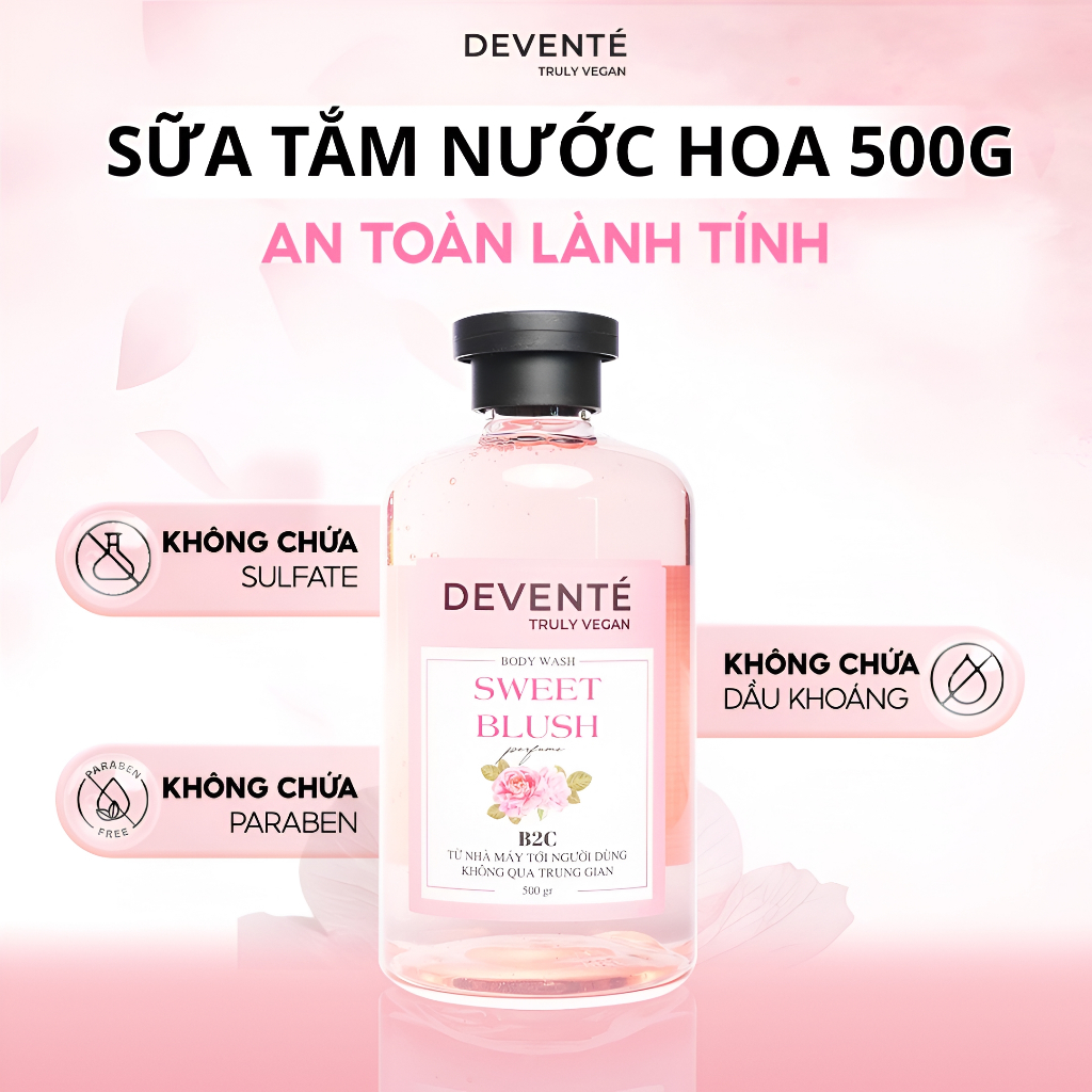 [MUA 2 CHỈ 165K] Sữa Tắm Nước Hoa DEVENTE Hương Nước Hoa Lưu Hương Lâu Cao Cấp 500g