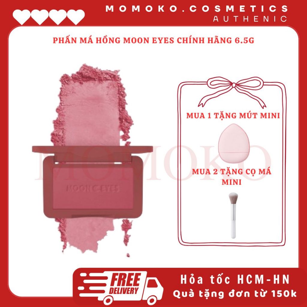 61 Má Moon Eyes Phấn Má Hồng MOONEYES BLUSH Dạng Bột má hồng mooneyes Color Romantic Collector Matte