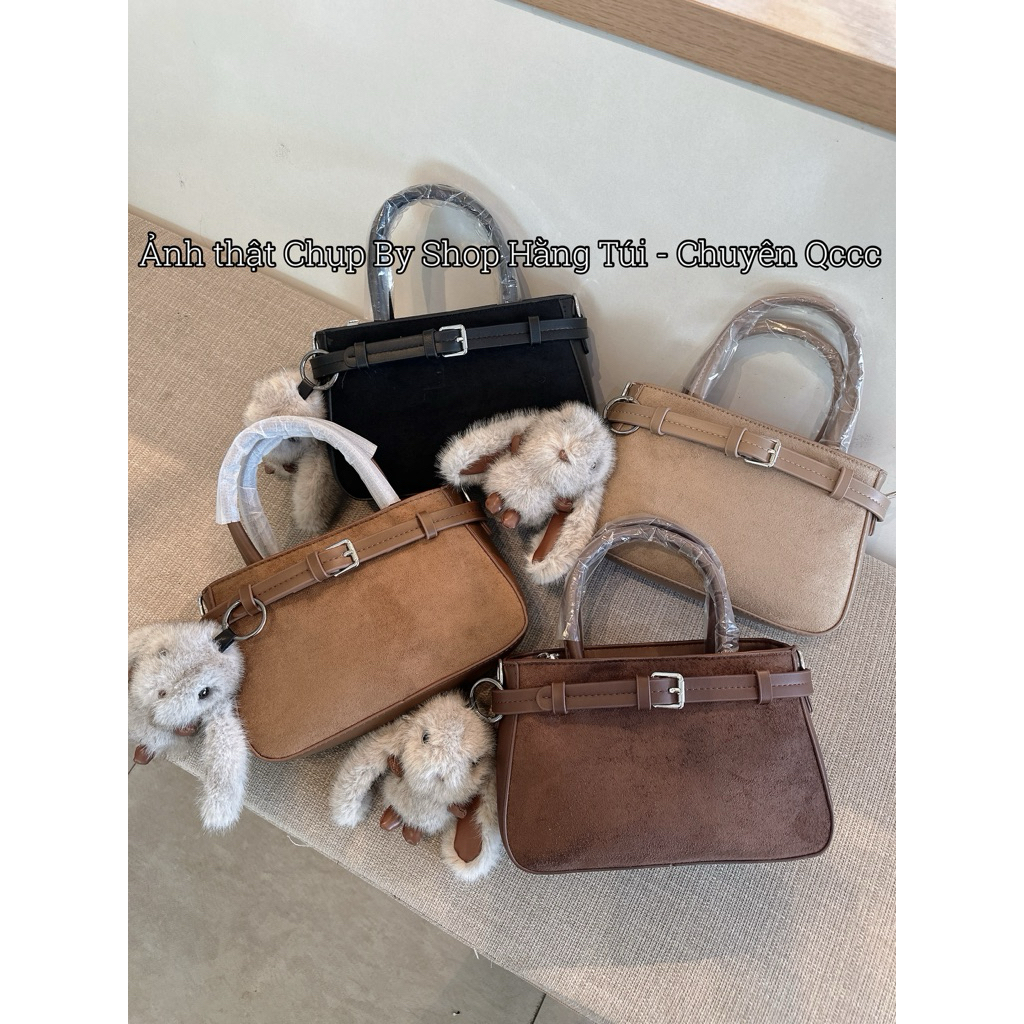 Túi Nội địa Size 23cm Charm Thỏ Dáng Vuông MS8610