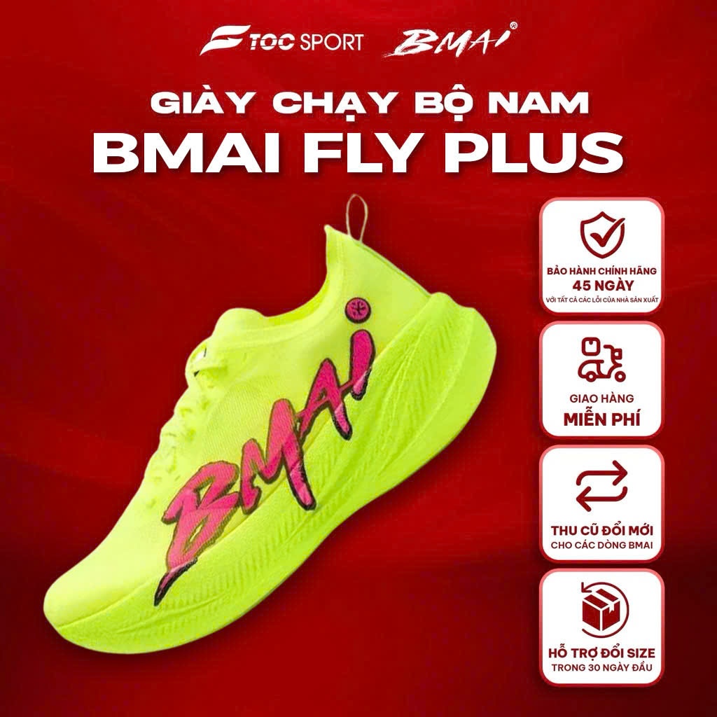 Giày Bmai | Giày Chạy Bộ Fly Plus | Hàng Chính Hãng | Giày Chạy Tập Luyện Hàng Ngày Và Thi Đấu Chuyê