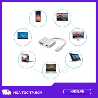 Cáp Chuyển Đổi Type-C Sang HDMI/VGA  – Hỗ Trợ Xuất Hình Ảnh Sắc Nét, Tương Thích Laptop, PC,...