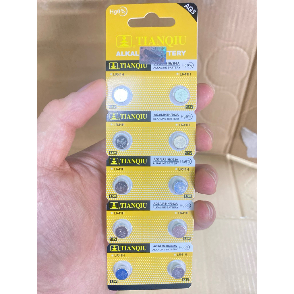 10 Viên Pin Tianqiu AG3-LR41 Hàng Chính Hãng
