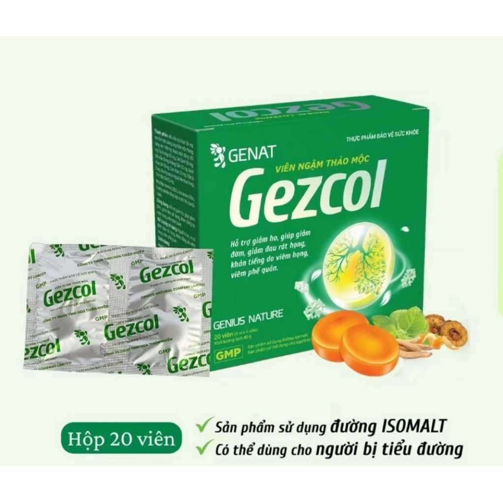 viên ngậm ho gezcol - giảm ho , đau họng , khản tiếng