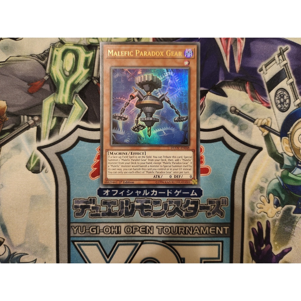 Thẻ bài Yugioh chính hãng - Malefic Paradox Gear - DUOV-EN048 - Ultra Rare 1st Edition