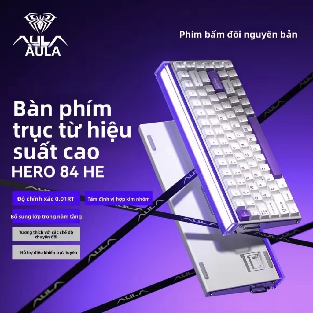 Bàn phím cơ 1 mode AULA Hero84 HE