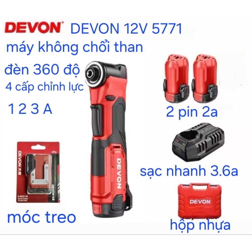 máy vít góc devon 12v moden 5771