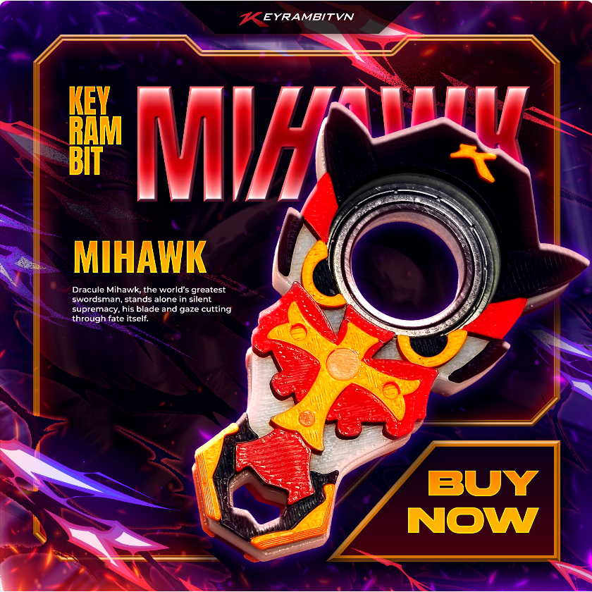 [ONE PIECE] Keyrambit Mihawk – Absolute Precision – Keyrambitvn – Móc Khoá Xả Stress