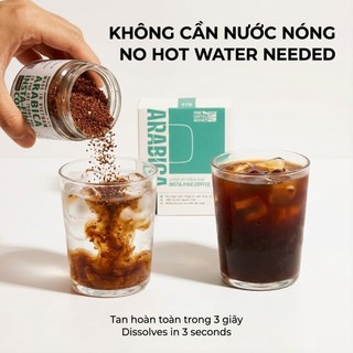 Cà Phê Hòa Tan Đen Insta-Fine 100% Arabica Cầu Đất (Pha Lạnh) – Hương Hoa Trái, Vị Chua Thanh