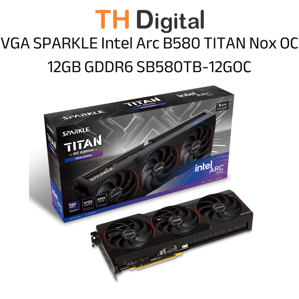 VGA SPARKLE Intel Arc B580 TITAN Nox OC 12GB GDDR6 SB580TB-12GOC Hàng chính hãng