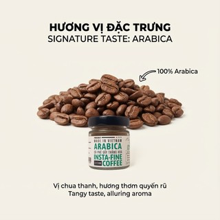Cà Phê Hòa Tan Đen Insta-Fine 100% Arabica Cầu Đất (Pha Lạnh) – Hương Hoa Trái, Vị Chua Thanh