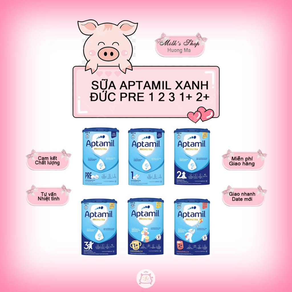 sữa Aptamil nội địa Đức số 1,2,3 (mẫu mới) - 800g - đủ bill