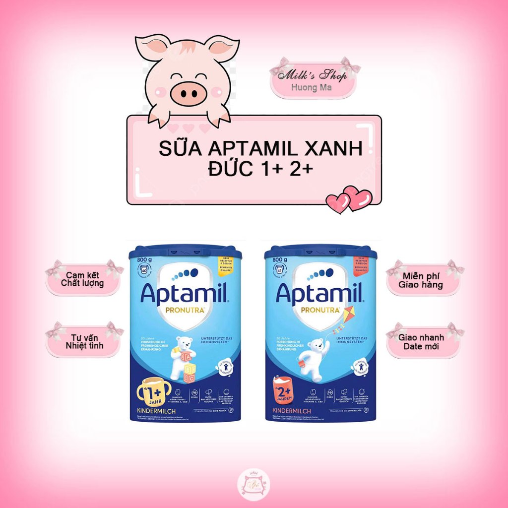 Sữa Aptamil 1+ và 2+ Đức - 800g (mẫu mới)