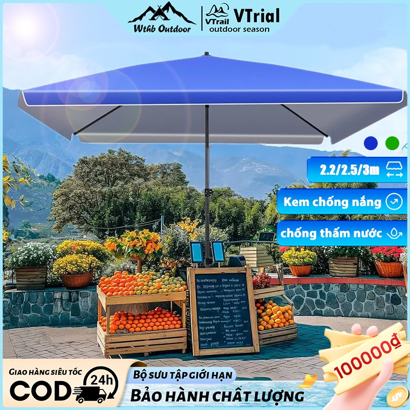 Dù che nắng sân vườn, dù gấp gọn cỡ lớn dùng ngoài trời, thích hợp cho vườn/gian hàng ngoài trời, che mưa và nắng