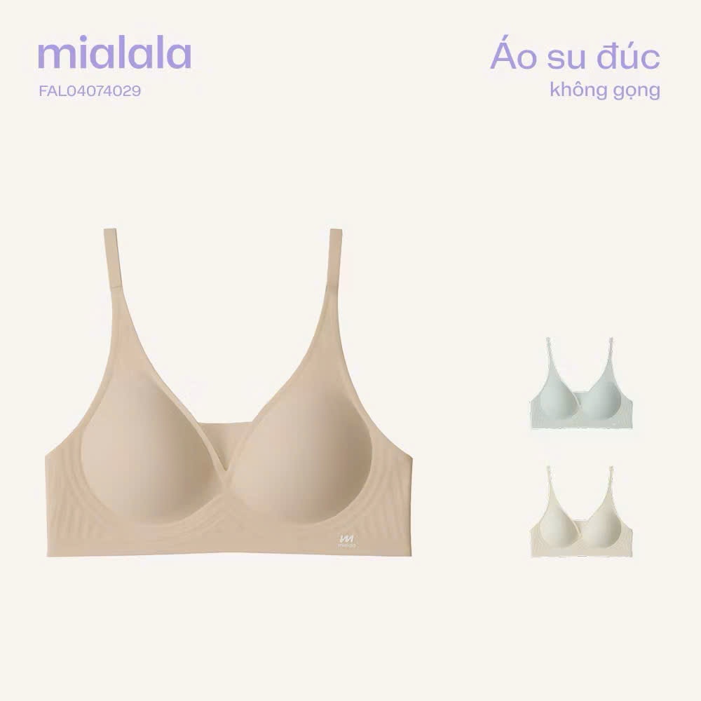 Mialala Áo ngực su không gọng không lộ viền đệm mỏng 1cm nâng nhẹ định hình form ngực chống xệ 4029