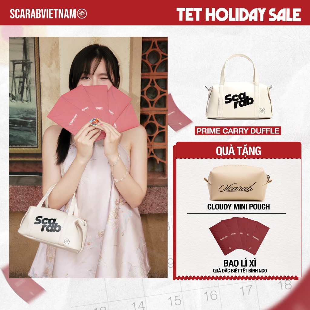 Túi Đeo Chéo Da Simili Thời Trang Unisex, Túi Chéo Form Mềm Nhỏ Gọn - Scarab Prime Carry Duffle Bag