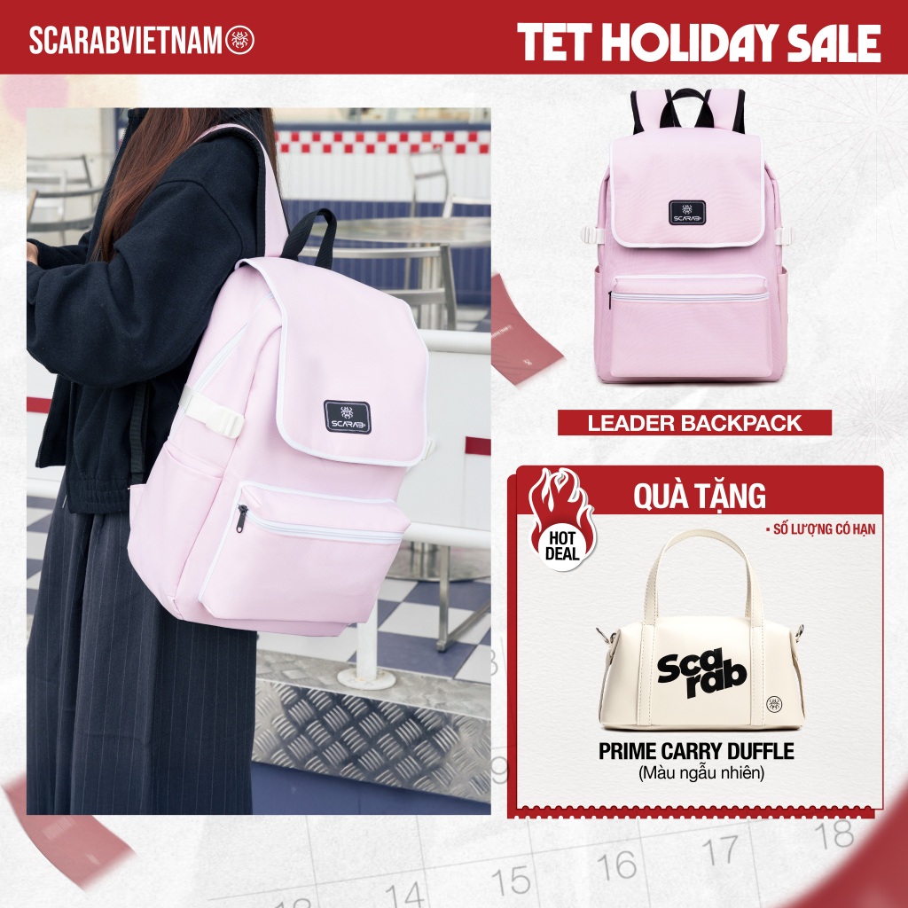 Scarab Leader Backpack Unisex - Balo Đi Học, Ba lô Đi Làm Đựng Vừa Laptop 15.6inch