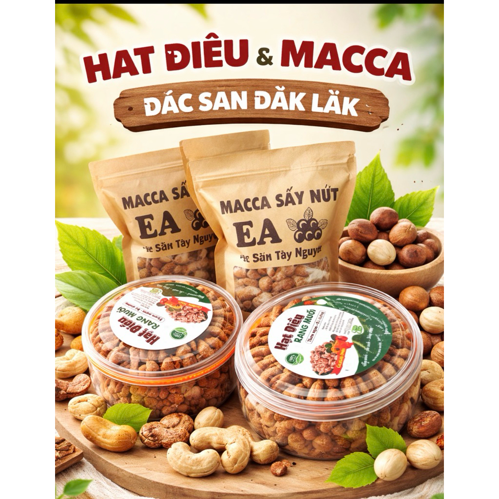 bà yến bán điều và macca Hạt Điều Rang Tự Nhiên & Hạt Macca – Đặc Sản Đắk Lắk