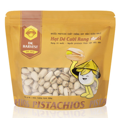 Túi 350g Hạt Dẻ Cười DK Harvest Nhập Khẩu Mỹ - Giòn Ngon Thơm Bùi - Size Túi Vừa Phải, Phù Hợp Biếu Tặng, Ăn Vặt Mùa Tết