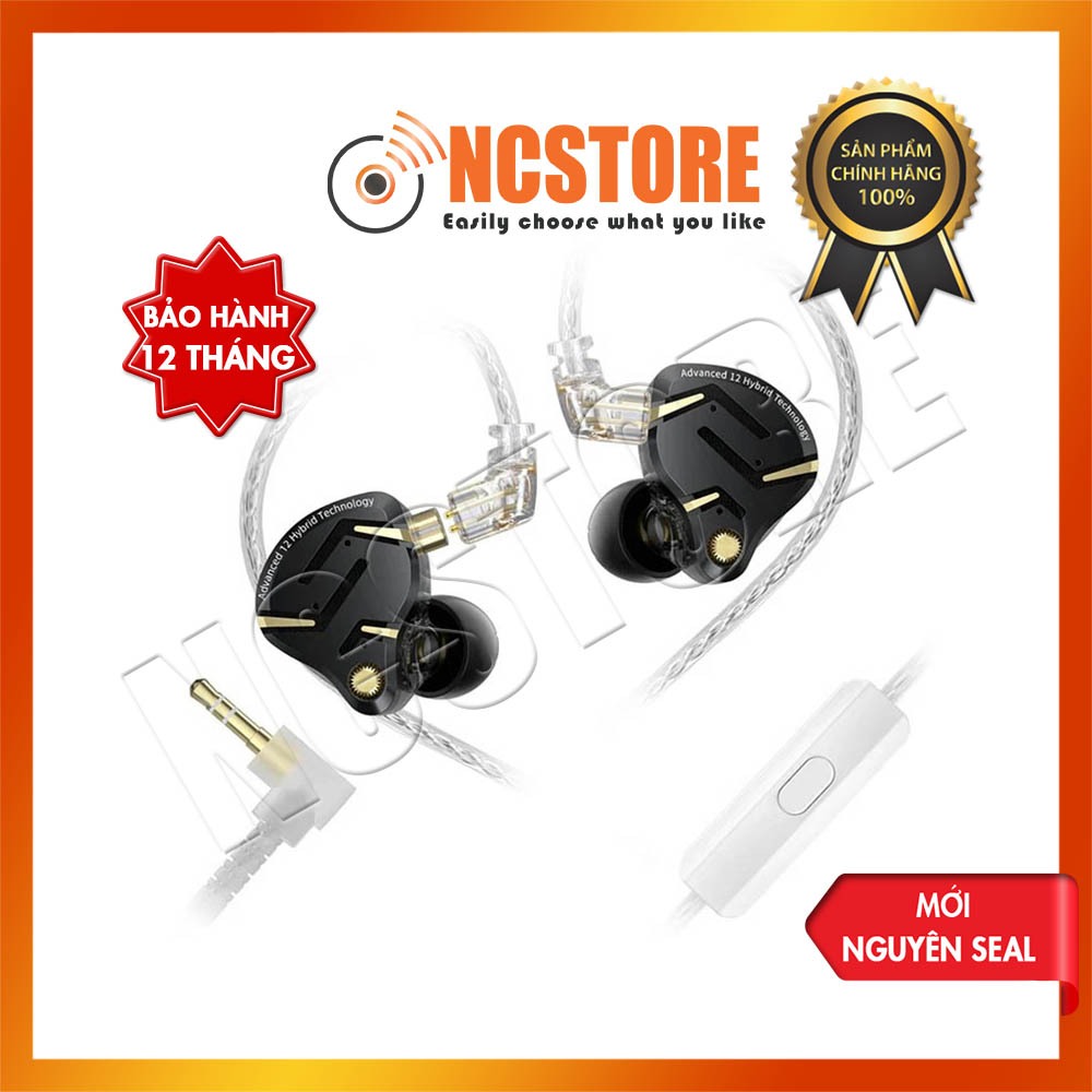 [NC] Tai Nghe KZ ZS12 PRO 2 | JAZZ, BALLAD, KHÔNG LỜI, NHẠC CỤ | In Ear | Có Mic