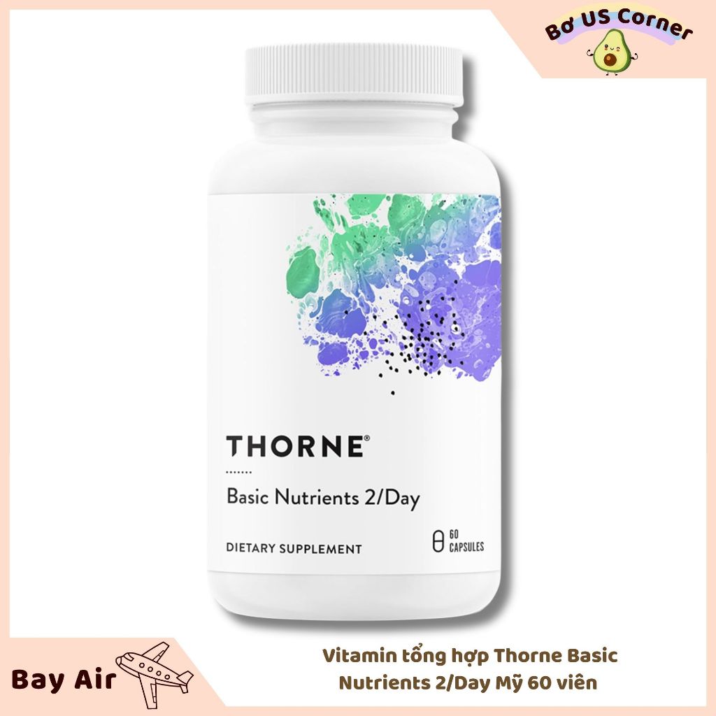 Vitamin tổng hợp Thorne Basic Nutrients 2/Day Mỹ 60 viên (BILL US)