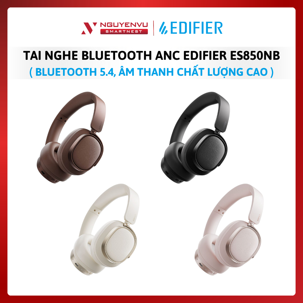 Tai nghe Bluetooth ANC EDIFIER ES850NB Bluetooth 5.4, âm thanh chất lượng cao | Hàng chính hãng - Bả