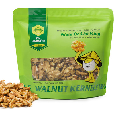 Hạt óc chó làm sữa hạt, nhân óc chó tách vỏ, chính hãng 100% DK HARVEST, óc chó nấu sữa hạt thơm ngon bùi béo