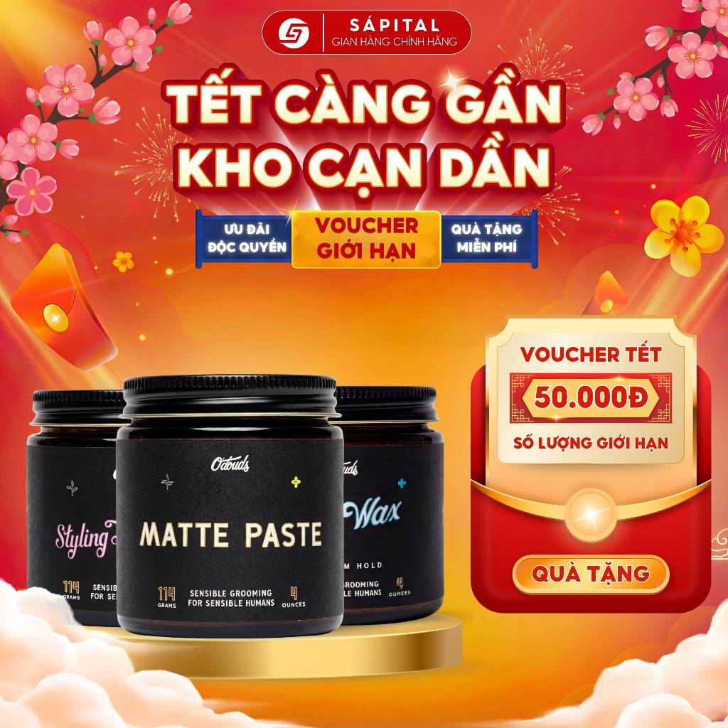 [FULL LINE O'DOUDS] Sáp vuốt tóc O'douds Matte Paste - Dry Wax - Styling Treatment - Sea Salt Paste