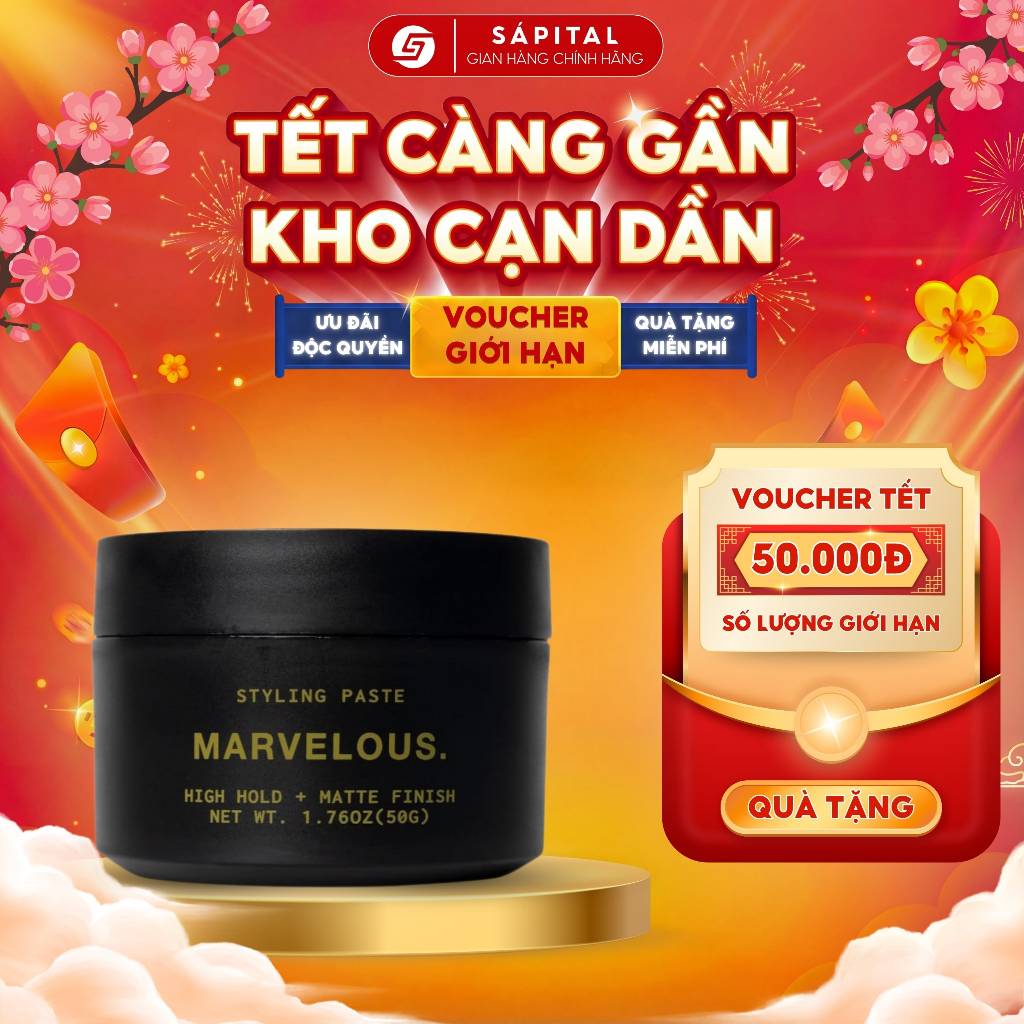 Sáp vuốt tóc Rusty Lab Marvelous - Giữ nếp linh hoạt, Cấp ẩm nhẹ, Nhiều dưỡng chất, Hương nước hoa