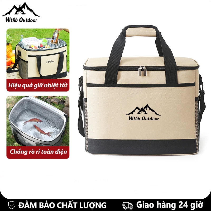WTHB Outdoor Túi giữ nhiệt dày dặn trong 24 giờ nhẹ và dễ mang theo tiện lợi cho các buổi dã ngoại v