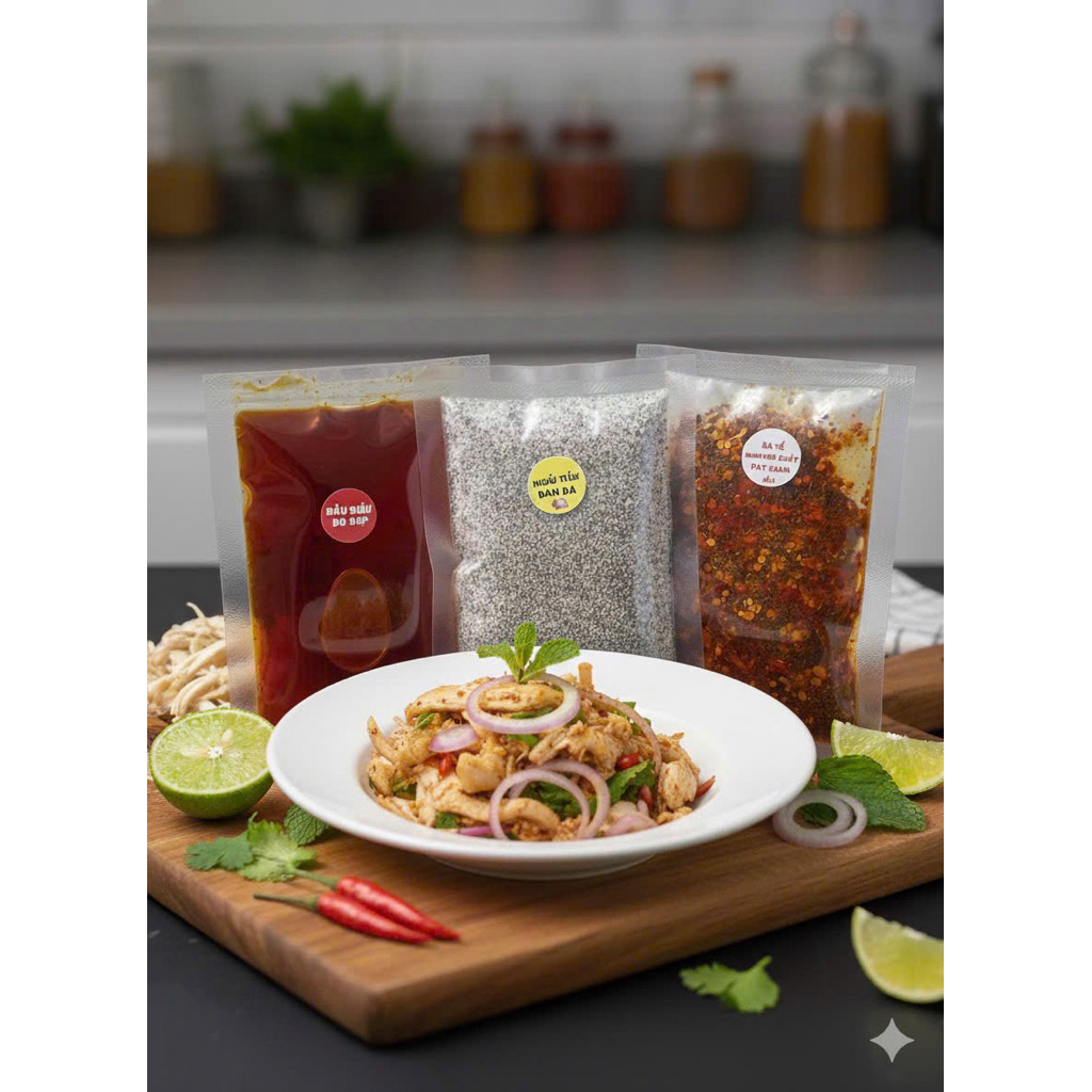 Set Gia Vị Tự Làm Gỏi Gà, Gỏi Vịt Ngon Tại Nhà.
